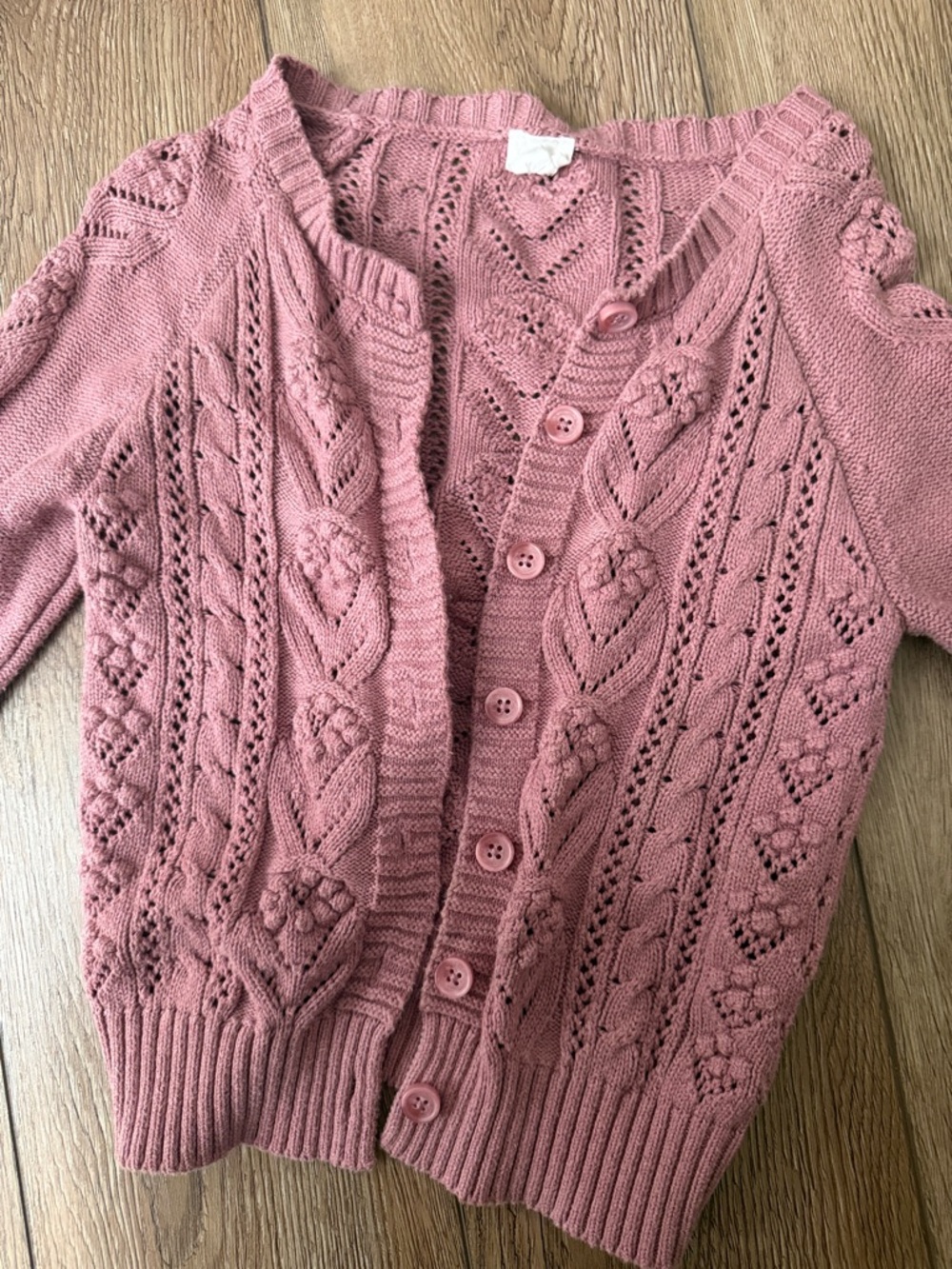 Jamie Kay Dusty Rose Knit Cardigan with Button Front